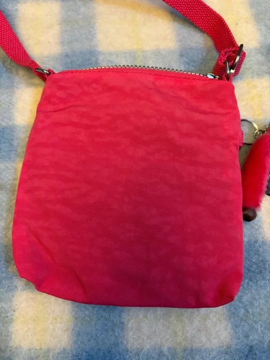 Kipling Alver Hot Pink Small Crossbody Bag with Monkey Charm - Picture 12 of 12